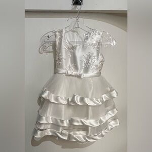 White Layered Floral Dress